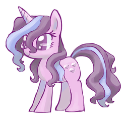 Size: 933x879 | Tagged: safe, artist:needsmoarg4, amethyst star, sparkler, pony, unicorn, g4, colored pupils, female, mare, redesign, simple background, smiling, solo, white background