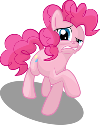 Size: 804x1000 | Tagged: safe, artist:secoh2000, pinkie pie, earth pony, pony, g4, disgusted, do not want, female, frown, mare, raised hoof, reaction image, simple background, solo, squint, transparent background