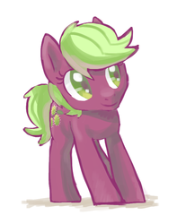Size: 588x746 | Tagged: safe, artist:needsmoarg4, berry green, earth pony, pony, g4, blind bag pony, female, mare, simple background, solo, white background