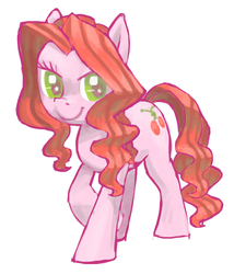Size: 669x781 | Tagged: safe, artist:needsmoarg4, cherry berry, earth pony, pony, g4, colored pupils, female, mare, simple background, smiling, smirk, solo, white background