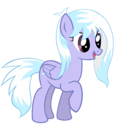 Size: 3050x3199 | Tagged: safe, artist:freefraq, cloudchaser, pegasus, pony, g4, alternate hairstyle, female, high res, mare, raised hoof, simple background, smiling, solo, transparent background, vector