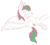 Size: 500x450 | Tagged: safe, artist:bajingzang, blossomforth, pegasus, pony, g4, cute, eyes closed, female, flower, flying, freckles, mare, on back, simple background, smiling, solo, transparent background