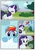 Size: 1741x2500 | Tagged: safe, artist:pyruvate, rainbow dash, rarity, pegasus, pony, unicorn, comic:the usual, g4, blushing, cloud, comic, duo, duo female, female, humming, mare, ponyville