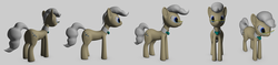 Size: 1499x353 | Tagged: safe, artist:tg-0, mayor mare, earth pony, pony, g4, 3d, female, mare, multiple views, solo