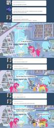 Size: 850x2004 | Tagged: safe, apple bloom, pinkie pie, scootaloo, sweetie belle, dolphin, earth pony, monkey, pony, unicorn, ask terry, g4, cutie mark crusaders, female, filly, fluffy, hallucination, mare, pokémon, team marky getters, terry