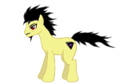 Size: 893x604 | Tagged: safe, oc, oc only, oc:jonagold, earth pony, pony, doyen-sotiris, facial hair, goatee, male, moustache, simple background, solo, stallion, voyages of the soul, white background