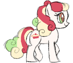 Size: 516x446 | Tagged: safe, artist:needsmoarg4, coconut cream, earth pony, pony, g4, female, mare, simple background, smiling, solo, white background