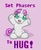 Size: 791x975 | Tagged: safe, artist:melle-d, sweetie belle, pony, robot, robot pony, unicorn, g4, female, filly, foal, hooves, horn, hug request, looking at you, open mouth, set phasers to hug, simple background, sitting, solo, sweetie bot