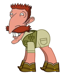 Size: 416x484 | Tagged: safe, original species, human head pony, abomination, cursed image, nigel thornberry, ponified, rule 85, simple background, solo, wat, white background