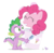 Size: 750x732 | Tagged: safe, artist:dm29, pinkie pie, spike, dragon, earth pony, pony, g4, cartoon physics, duo, female, ice cream, male, mare, pinkie being pinkie, pinkie physics, simple background, smiling, spoon, transparent background