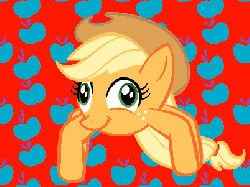 Size: 402x302 | Tagged: dead source, safe, artist:thor harald johansen, artist:thor the norseman, applejack, crab pony, pony, g4, 2012, animated, cowboy hat, female, hat, low frequency flashing, needs more saturation, solo, spiderjack, wat