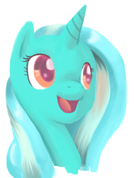 Size: 606x800 | Tagged: safe, artist:needsmoarg4, dewdrop dazzle, pony, unicorn, g4, digital painting, female, mare, open mouth, simple background, smiling, solo, white background