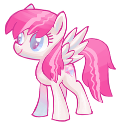 Size: 739x768 | Tagged: safe, artist:needsmoarg4, diamond rose, pegasus, pony, g4, colored pupils, female, hooves, mare, simple background, smiling, solo, spread wings, white background, wings