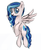 Size: 492x595 | Tagged: safe, artist:needsmoarg4, flitterheart, pegasus, pony, g4, alternate design, female, flying, mare, redesign, simple background, smiling, solo, white background