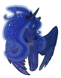 Size: 500x635 | Tagged: source needed, safe, artist:d-oublehelix, princess luna, alicorn, pony, g4, bust, eyes closed, female, mare, portrait, simple background, solo, transparent background