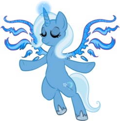 Size: 432x437 | Tagged: safe, artist:lulubell, trixie, pony, unicorn, g4, artificial wings, augmented, eyes closed, female, magic, magic wings, mare, simple background, solo, transparent background, wings