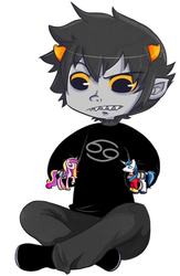 Size: 450x692 | Tagged: artist needed, safe, princess cadance, shining armor, g4, homestuck, karkat vantas, male, simple background, toy, troll (homestuck)