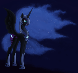 Size: 2301x2160 | Tagged: safe, artist:helhoof, nightmare moon, alicorn, pony, g4, female, high res, mare, peytral, solo