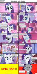 Size: 1282x2589 | Tagged: safe, screencap, rarity, sweetie belle, tom, pony, unicorn, comic:celestia's servant interview, g4, caption, carousel boutique, comic, female, gritted teeth, homestar runner, interview, mare