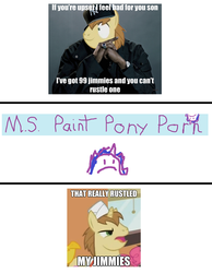 Size: 892x1150 | Tagged: safe, donut joe, oc, pony, unicorn, g4, jimmies, male, mspaintponies, rustled my jimmies, stallion