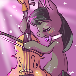 Size: 550x550 | Tagged: safe, artist:clockworkquartet, octavia melody, earth pony, pony, g4, bipedal, cello, female, mare, musical instrument, solo