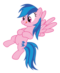 Size: 1000x1215 | Tagged: artist needed, safe, firefly, pegasus, pony, g1, g4, female, g1 to g4, generation leap, mare, simple background, smiling, solo, tongue out, transparent background, vector