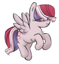 Size: 1182x1280 | Tagged: safe, artist:needsmoarg4, locket (g1), pegasus, pony, g1, g4, eye clipping through hair, female, g1 to g4, generation leap, lidded eyes, mare, simple background, smiling, solo, white background