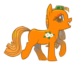 Size: 1002x857 | Tagged: safe, artist:needsmoarg4, earth pony, pony, bootleg, female, mare, princess rinse-n-spit, simple background, solo, walking, white background