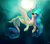 Size: 2006x1780 | Tagged: safe, artist:foxvanity, artist:kp-shadowsquirrel, princess celestia, alicorn, hippocampus, merpony, seapony (g4), g4, bubble, crepuscular rays, cute, digital art, dorsal fin, ear fluff, ethereal mane, ethereal tail, eyelashes, feather, female, fin, fin wings, fins, fish tail, flowing mane, flowing tail, horn, looking at you, mare, ocean, pink eyes, sealestia, seaponified, seapony celestia, signature, smiling, smiling at you, solo, species swap, spread wings, sunlight, swimming, tail, underwater, water, wings