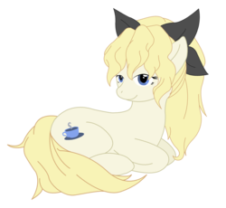 Size: 2000x1837 | Tagged: safe, artist:kamartenn, earth pony, pony, blind, female, katawa shoujo, lilly satou, mare, ponified, prone, simple background, solo, transparent background