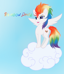 Size: 2585x2998 | Tagged: safe, artist:kawaiishiro, oc, oc only, oc:rainbow pride, pegasus, pony, cloud, female, high res, mare, sky, solo