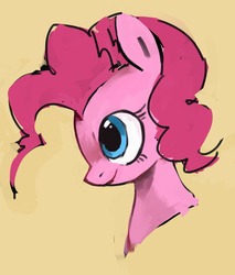 Size: 1280x1504 | Tagged: dead source, safe, artist:dhui, pinkie pie, earth pony, pony, g4, female, mare, profile, smiling, solo