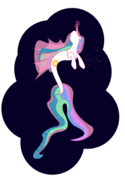 Size: 4880x6840 | Tagged: safe, artist:zomgitsalaura, princess celestia, hippocampus, merpony, g4, absurd resolution, female, sealestia, simple background, solo, species swap, transparent background