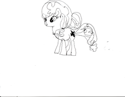 Size: 3308x2552 | Tagged: artist needed, safe, oc, oc only, pony, high res, monochrome, solo