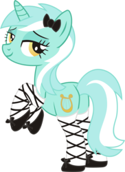 Size: 2295x3152 | Tagged: safe, artist:leopurofriki, lyra heartstrings, pony, unicorn, g4, bedroom eyes, clothes, female, high res, looking back, mare, rearing, shoes, simple background, smiling, socks, solo, transparent background