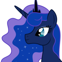 Size: 3000x3000 | Tagged: safe, artist:catnipfairy, princess luna, alicorn, pony, g4, female, high res, mare, profile, simple background, smiling, solo, transparent background, vector