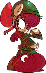 Size: 505x800 | Tagged: safe, artist:clockworkquartet, apple bloom, earth pony, semi-anthro, g4, clothes, female, grenade, knife, military, simple background, soldier, solo, uniform, weapon, white background