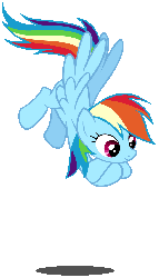 Size: 545x950 | Tagged: safe, artist:iks83, rainbow dash, pegasus, pony, g4, animated, crossed hooves, female, floating, flying, gif, mare, simple background, smiling, solo, transparent background