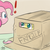 Size: 900x900 | Tagged: safe, artist:speccysy, fluttershy, pinkie pie, earth pony, pegasus, pony, g4, box, cardboard box, cute, duo, duo female, exclamation point, eye contact, female, flutterbox, konami, mare, metal gear, pony in a box, wide eyes