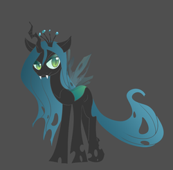 Size: 800x785 | Tagged: source needed, safe, artist:malarity, queen chrysalis, changeling, changeling queen, g4, crown, fangs, female, jewelry, regalia, simple background, solo, transparent wings, wings