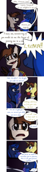 Size: 1280x4950 | Tagged: safe, artist:eliwood10, pipsqueak, princess luna, oc, oc:chevalier, alicorn, earth pony, pony, unicorn, ask captain pipsqueak, g4, ask, female, flower, flower in mouth, friendzone, male, mare, mouth hold, rejection, rose, ship:lunapip, shipping, shipping denied, stallion, straight