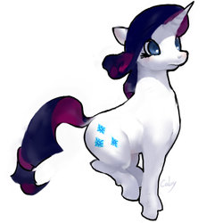Size: 400x400 | Tagged: safe, artist:cabyowl, rarity, pony, unicorn, g4, female, mare, simple background, solo, white background