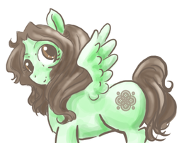 Size: 399x322 | Tagged: safe, artist:cloverminto, oc, oc only, pegasus, pony, female, mare, simple background, smiling, solo, white background