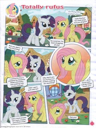 Size: 1200x1600 | Tagged: safe, fluttershy, rarity, pegasus, pony, unicorn, g4, german comic, official, comic, female, mare, photo, totally rufus, translation