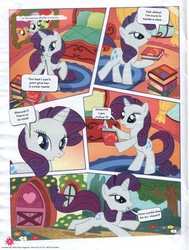 Size: 1211x1600 | Tagged: safe, apple bloom, rarity, scootaloo, sweetie belle, pony, unicorn, g4, german comic, official, comic, cutie mark crusaders, diary, female, mare, photo, solo, totally rufus, translation