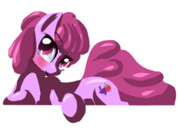 Size: 1024x768 | Tagged: safe, artist:snus-kun, berry punch, berryshine, earth pony, pony, g4, female, head tilt, mare, simple background, smiling, solo, transparent background