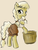 Size: 600x800 | Tagged: safe, artist:snus-kun, granny smith, earth pony, pony, g4, bath, bloomers, clothes, cottagecore, female, looking back, mare, pantaloons, pigtails, solo, sponge, tub, twintails, young granny smith, younger