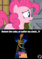 Size: 675x960 | Tagged: safe, pinkie pie, scootaloo, earth pony, pegasus, pony, g4, courage the cowardly dog, female, filly, keyhole meme, king ramses, mare, meme