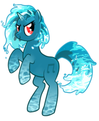 Size: 780x950 | Tagged: safe, artist:amberbewildered, dj pon-3, vinyl scratch, pony, unicorn, g4, female, glare, mare, neopets, rearing, simple background, smirk, solo, transparent background, water