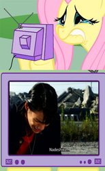 Size: 696x1130 | Tagged: safe, fluttershy, pegasus, pony, g4, crying, exploitable meme, female, fluttercry, gentaro kisaragi, kamen rider, kamen rider fourze, lip bite, mare, meme, tv meme